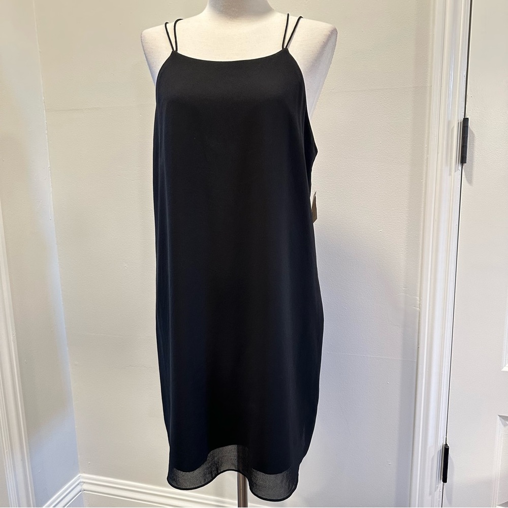 NWT Naked Zebra Black Slip Dress Size Medium